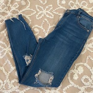 Free People Skinny Ripped Jeans